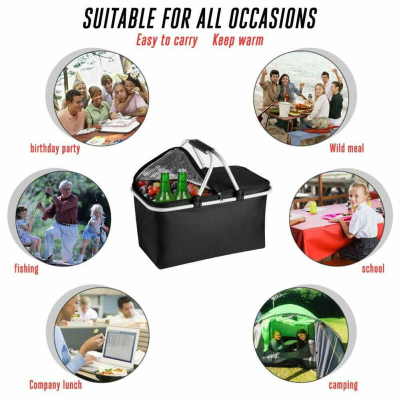 30L Extra Large Cooling Cooler Cool Bag Box Picnic Camping Food Ice Drink Lunch