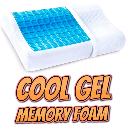 Cooling Gel Memory Foam Pillow Head Back Spine Support Air Cool Contour Snoring