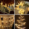 10/36/40 Photo Window Hanging Peg Clips LED String Lights Home Party Fairy Decor