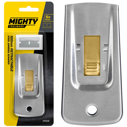 Mighty Toolware Single Edge Razor Blade Scraper Window Clean Paint Tool with 5 Blades