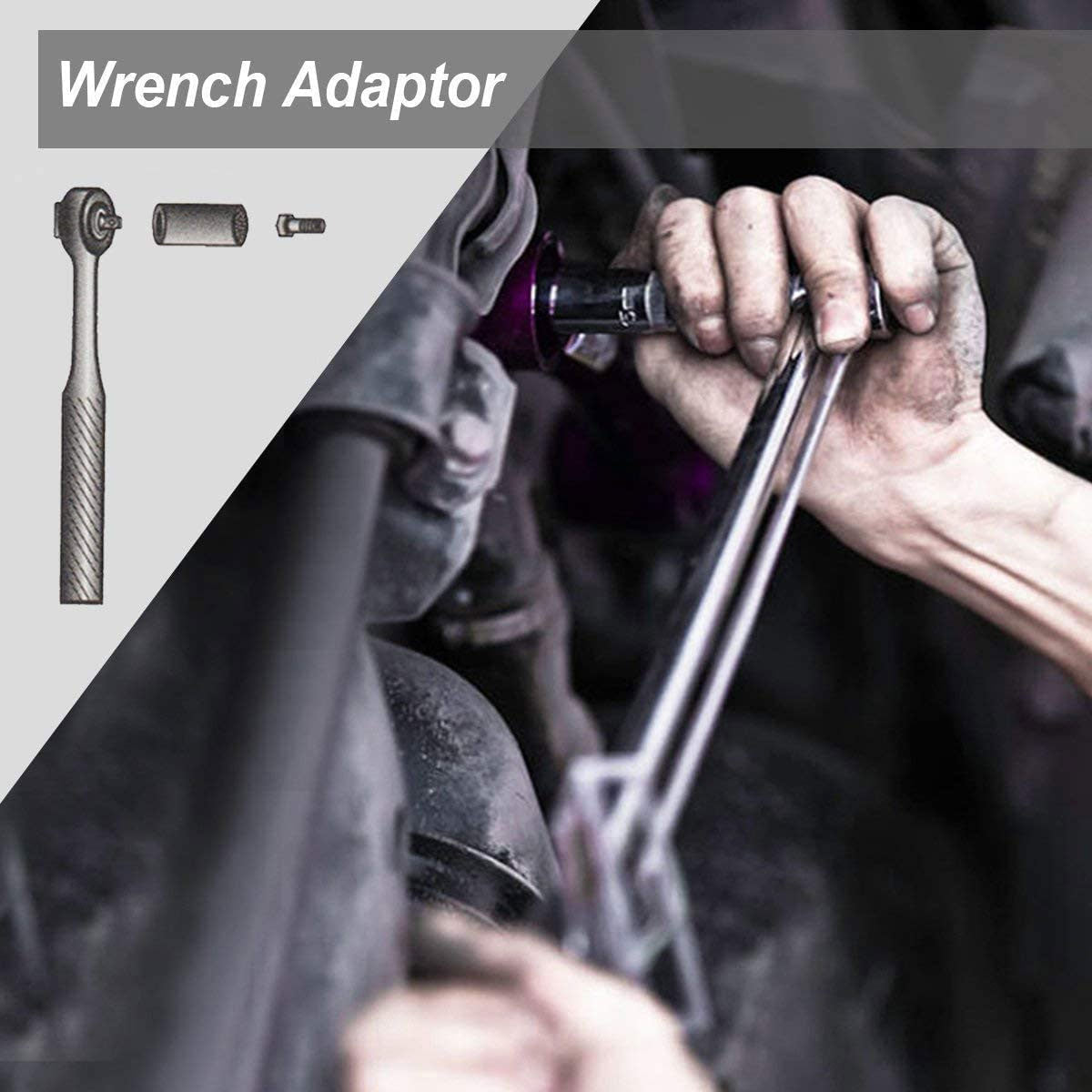 Universal Socket Wrench Set Gator Grip 7-19mm Gift for Men Dad For Him DIY Tool