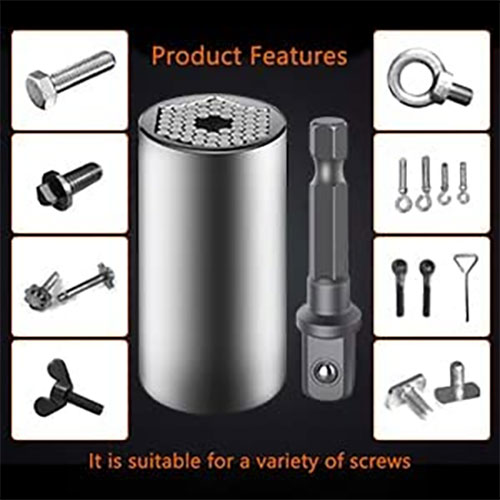 Universal Socket Wrench Set Gator Grip 7-19mm Gift for Men Dad For Him DIY Tool