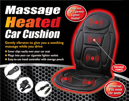 Car Seat Back Massager Heated Remote Control Massage Chair Home Van Cushion