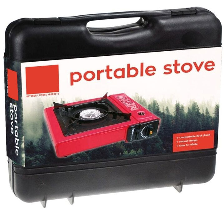 Camping Gas Stove with Case and 4 Gas Can Cylinders Emergency Gas Shortage Kit