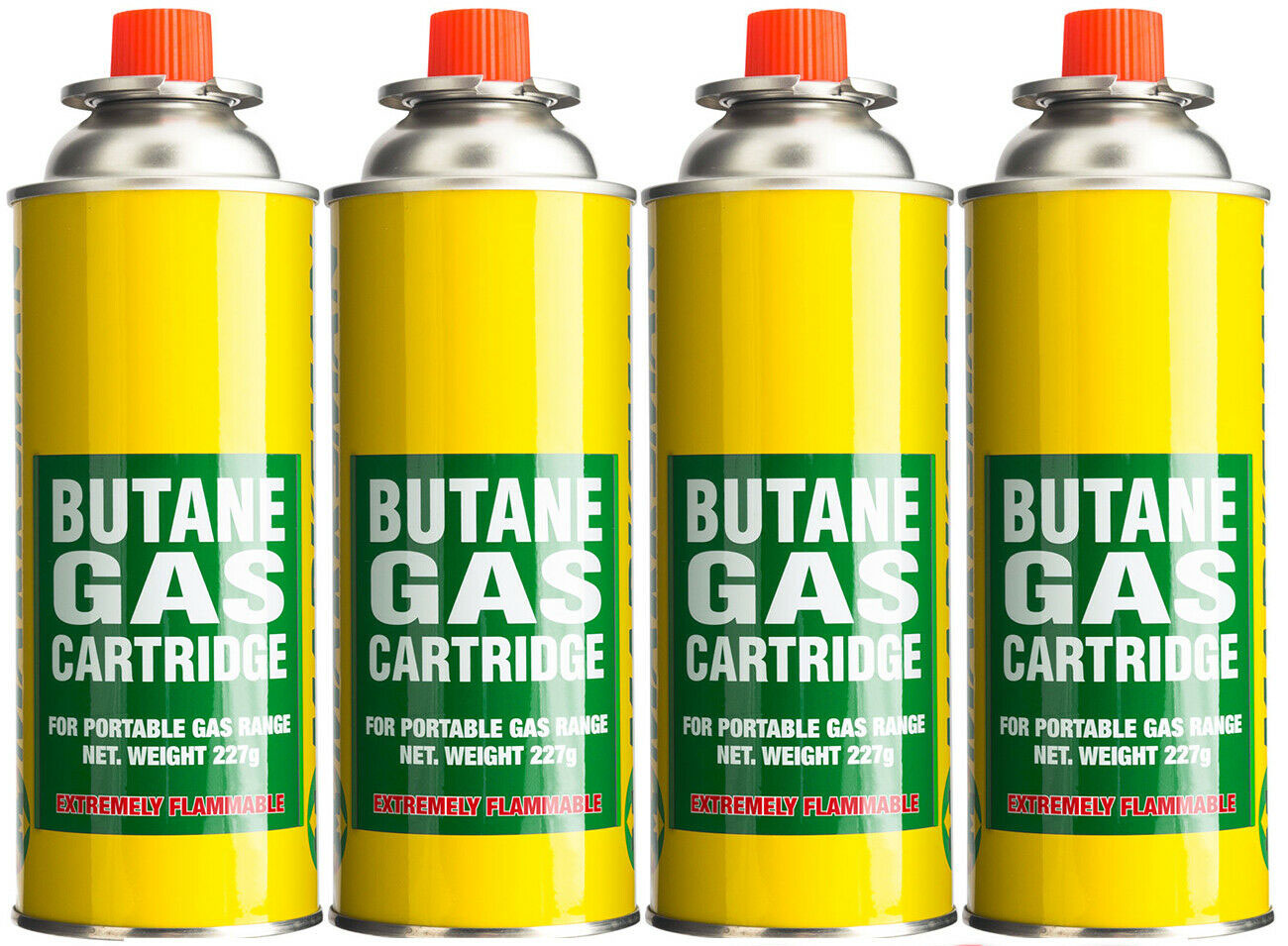 Camping Gas Stove with Case and 4 Gas Can Cylinders Emergency Gas Shortage Kit