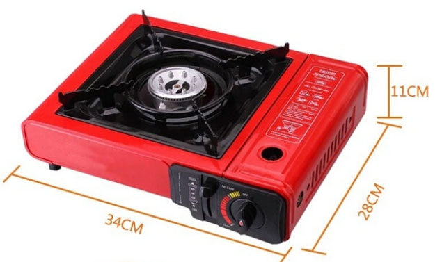 Camping Gas Stove with Case and 4 Gas Can Cylinders Emergency Gas Shortage Kit