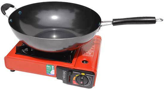 Camping Gas Stove with Case and 4 Gas Can Cylinders Emergency Gas Shortage Kit