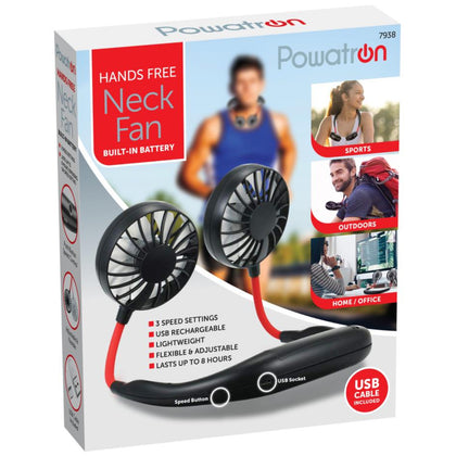 Sports Neck-Mounted Fan Multi-Blade USB Rechargeable Mini Air Cooler Sports Run