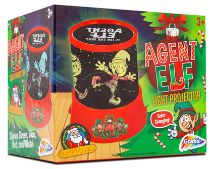 Agent Elf Light Projector Christmas Elves Badly Behaving Kids Night Light