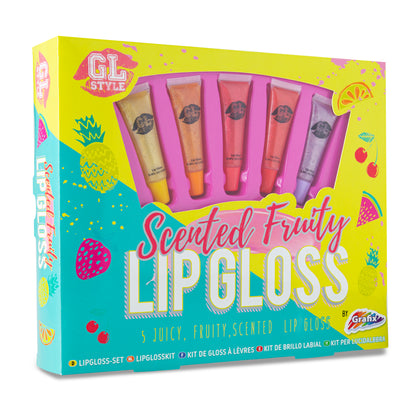 GL Scented Fruity Lip GLoss Yummy Flavours Childrens Girls Beauty Gift Assorted
