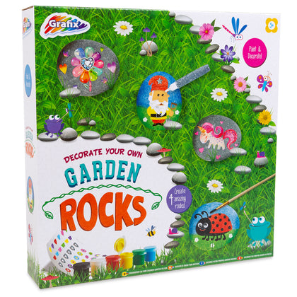 Decorate Paint Your Own Garden Rocks Fun Craft Activity Christmas Gift Kids Fun