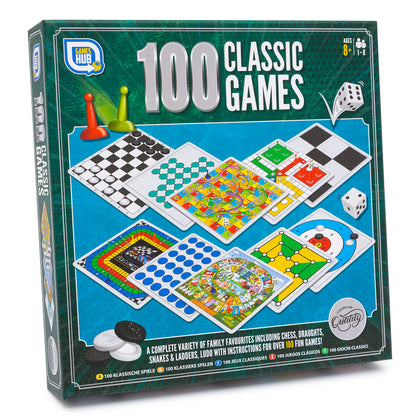 100 Classic Games Compendium Classic Family Board Games Chess Draughts Ludo