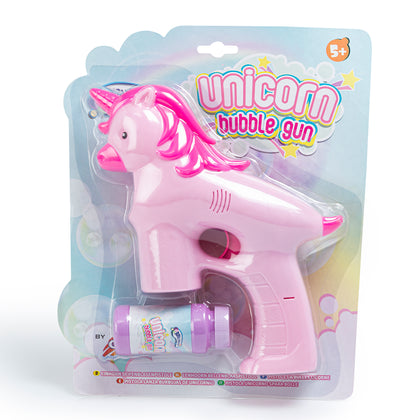 Unicorn Bubble Gun Bubbles Maker Battery Powered Party Outdoor Magical Kids Fun