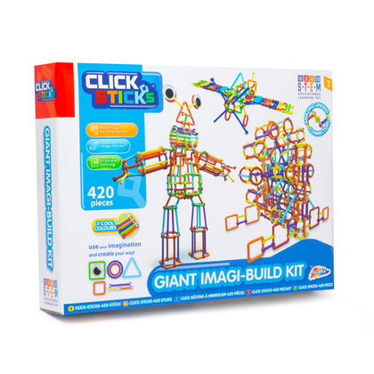 Click Sticks 420PCS Giant Imagi Build Kit Construction Set Educational Kids Toy