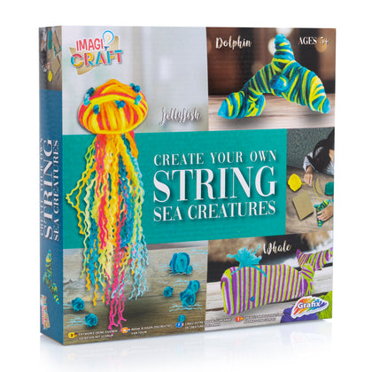 Create Your Own String Sea Creatures Kids Fun Activities Jellyfish Dolphin Whale