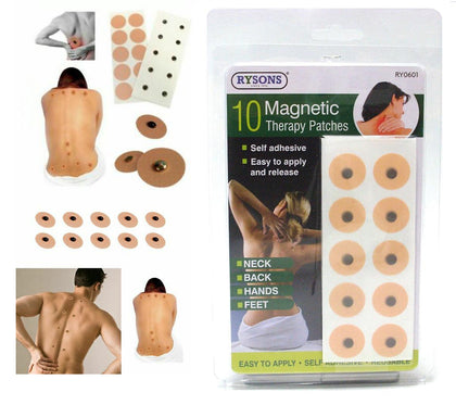 10x Magnetic Therapy Patches Self Adhesive Pain Relief Neck Back Magnets Heal