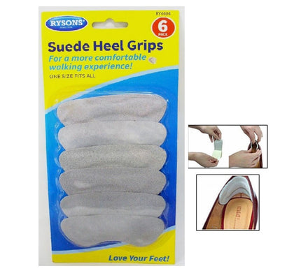 6x Suede Heel Grips Protector Comfortable Mens Ladies Foot Care Universal Fits
