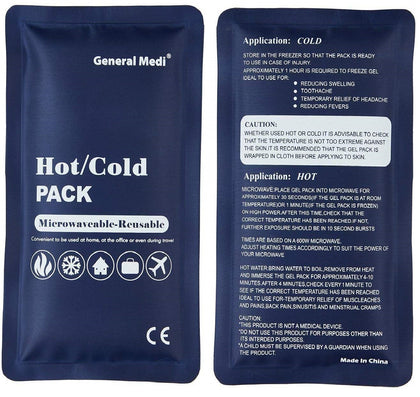 Reusable Hot Cold Ice Gel Pack Pad Back Pain Relief Muscle Injuries Migraine UK