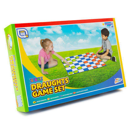 Giant Draughts Garden 2 Player Board Game Summer Fun Outdoor Indoor Party Kids