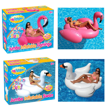 Jumbo Giant Inflatable Swan / Flamingo Swimming Sea Beach Floating Pool Water