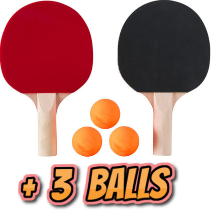 2 Player Table Tennis Ping Pong Set Includes 3 Balls Two Paddle Bats Game Park