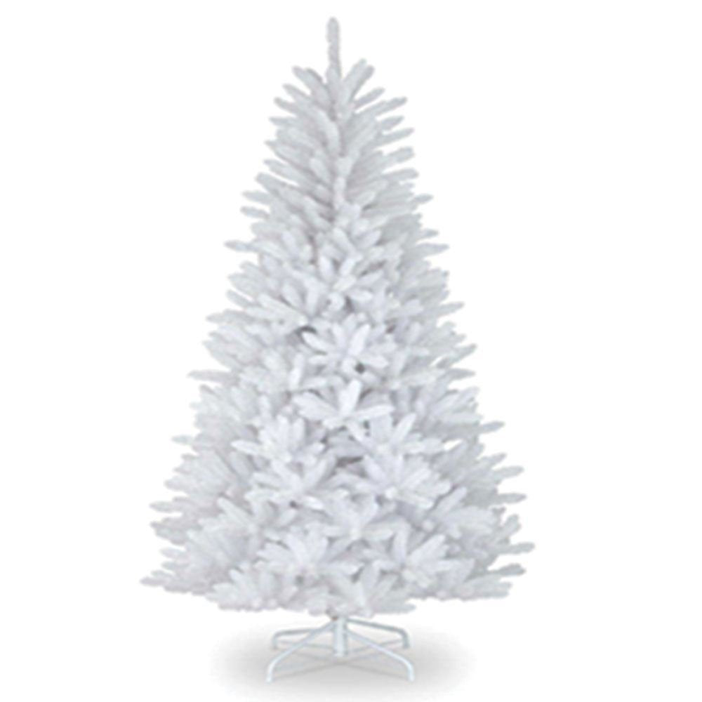 4Ft/5Ft/6Ft Christmas Tree White Pine Artificial with Stand 100 LED Light Option