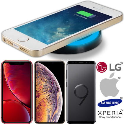 QI Fast Wireless Charger Charging Pad Mat Metal For Apple iPhone 12 13  X 10 8