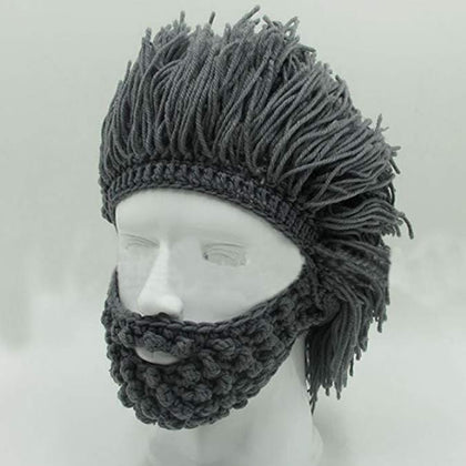 Beard Beanie Winter Knit Crochet Moustache Ski Mask Warm Hat Cap Hippie Cosplay