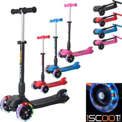 iScoot Blaze Scooter Tilt Kickboard T-Bar 3 Wheel Kick Board Folding Light