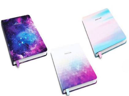 3x A4 Hardback Notebook Lined Dotted Squared Journal Notepad Office School Diary