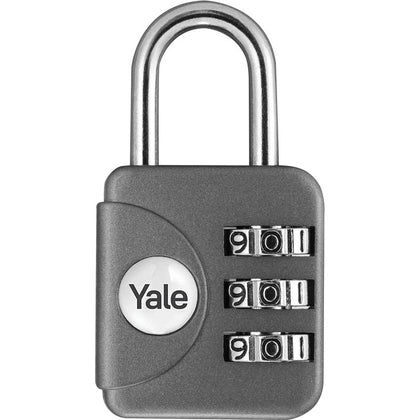 Yale 3 Combination Padlock Travel Luggage Suitcase Backpack Lock Security 28mm