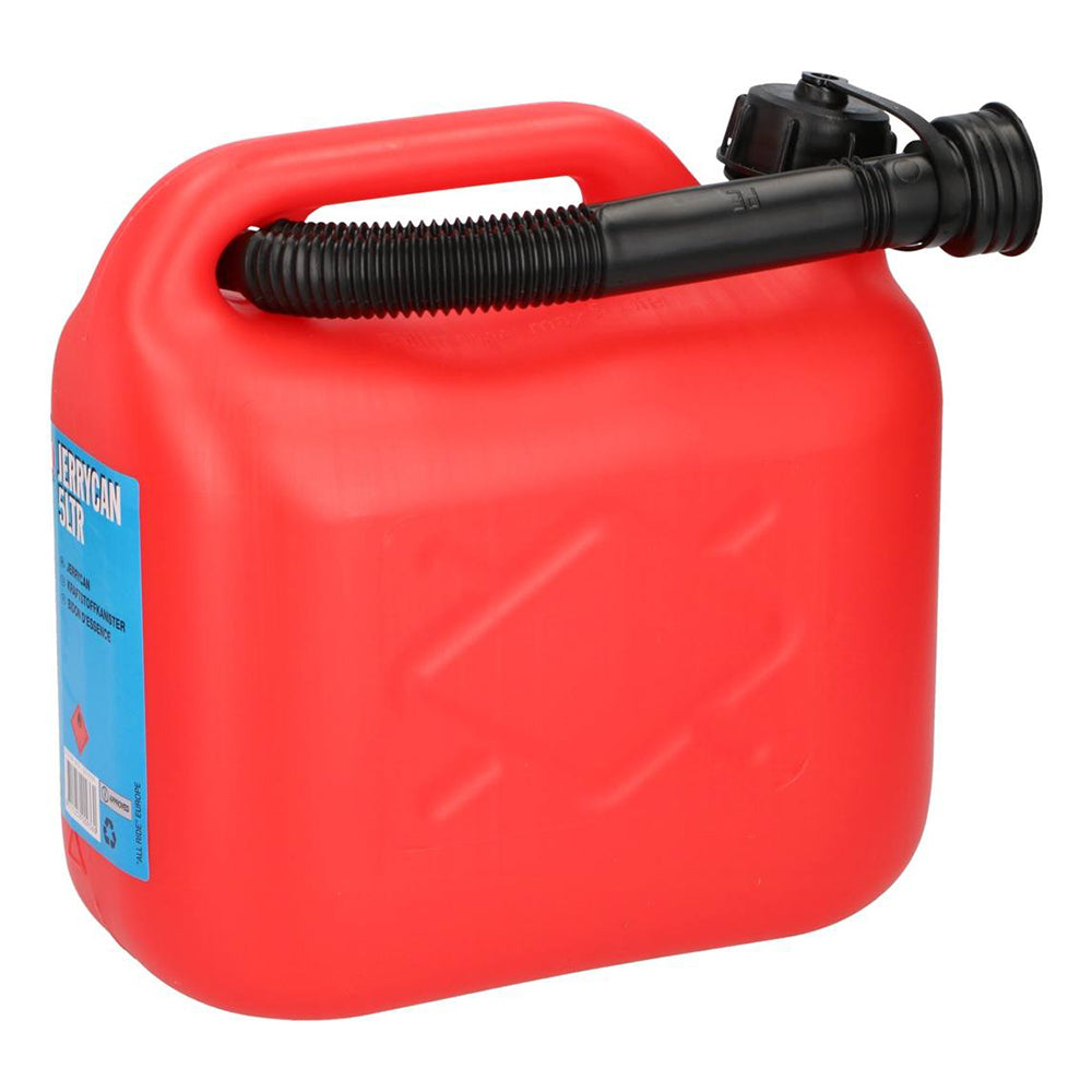 5L Petrol Fuel Jerry Can Car Spout Nozzle Lawnmower Motorbike Motorcycle Van RED