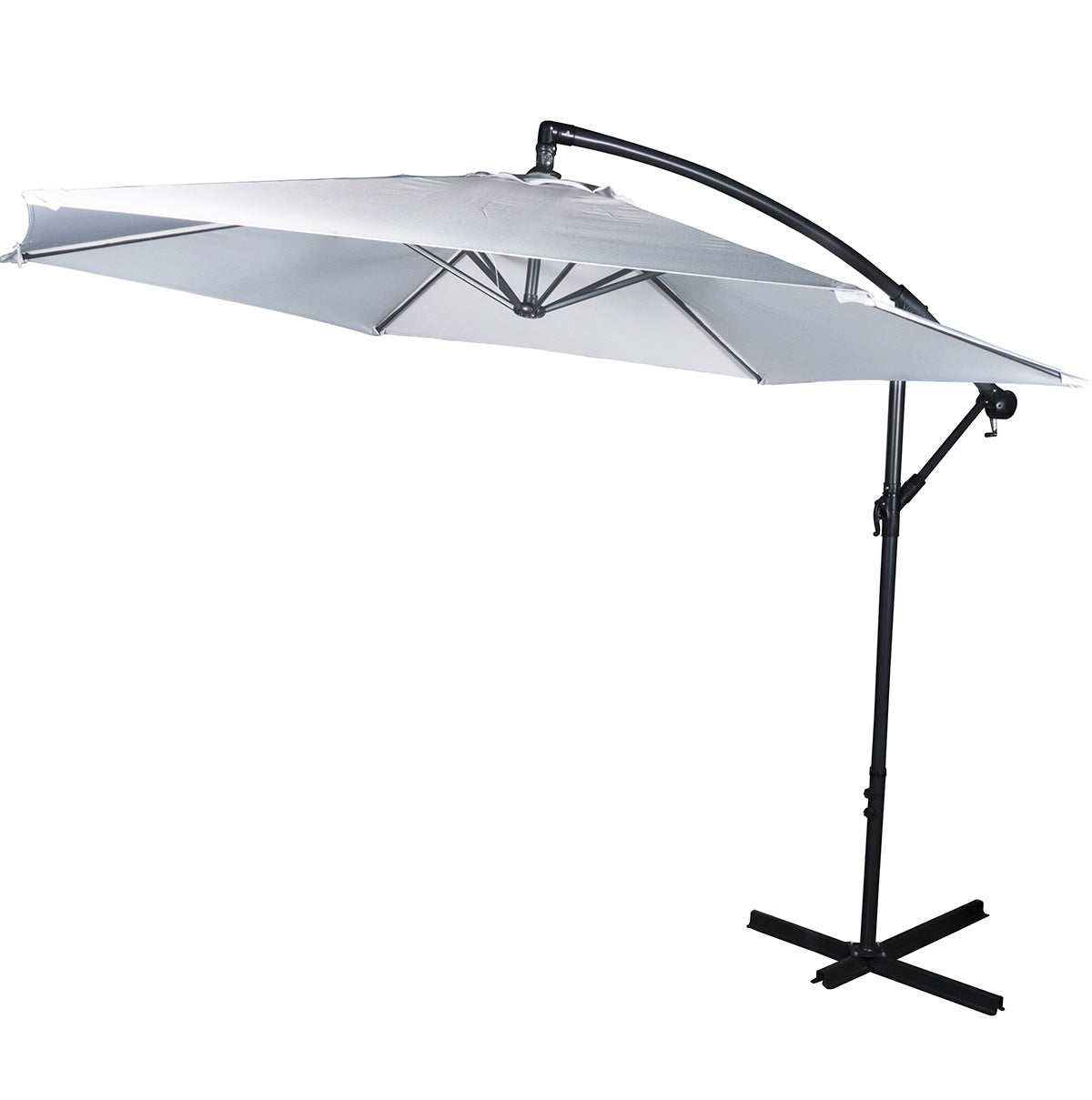 3M Hanging Garden Parasol Sunshade Banana Patio Umbrella Crank Tilt Cantilever