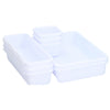 8Pcs Make Up Kitchen Dressing Table Drawer Desk Organiser Cutlery Storage Boxes