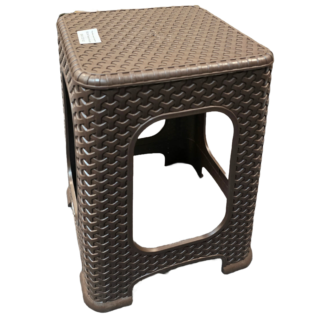 Rattan Step Stool Plastic Large Stool Indoor Outdoor Stackable Chair Home Garden