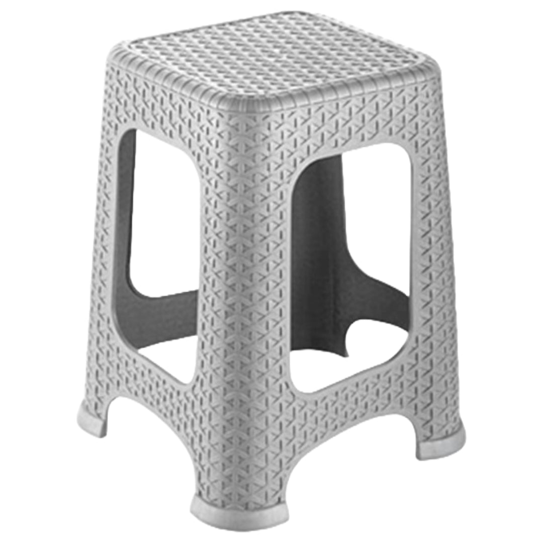 Rattan Step Stool Plastic Large Stool Indoor Outdoor Stackable Chair Home Garden