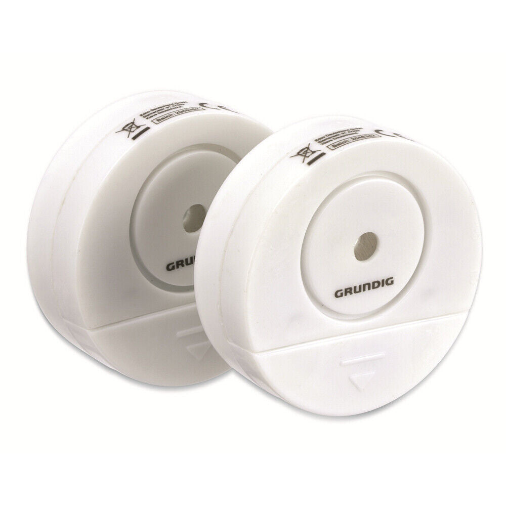 2 Pack Grundig Window Door Alarm Self-Adhesive Battery Operated White 95 DB