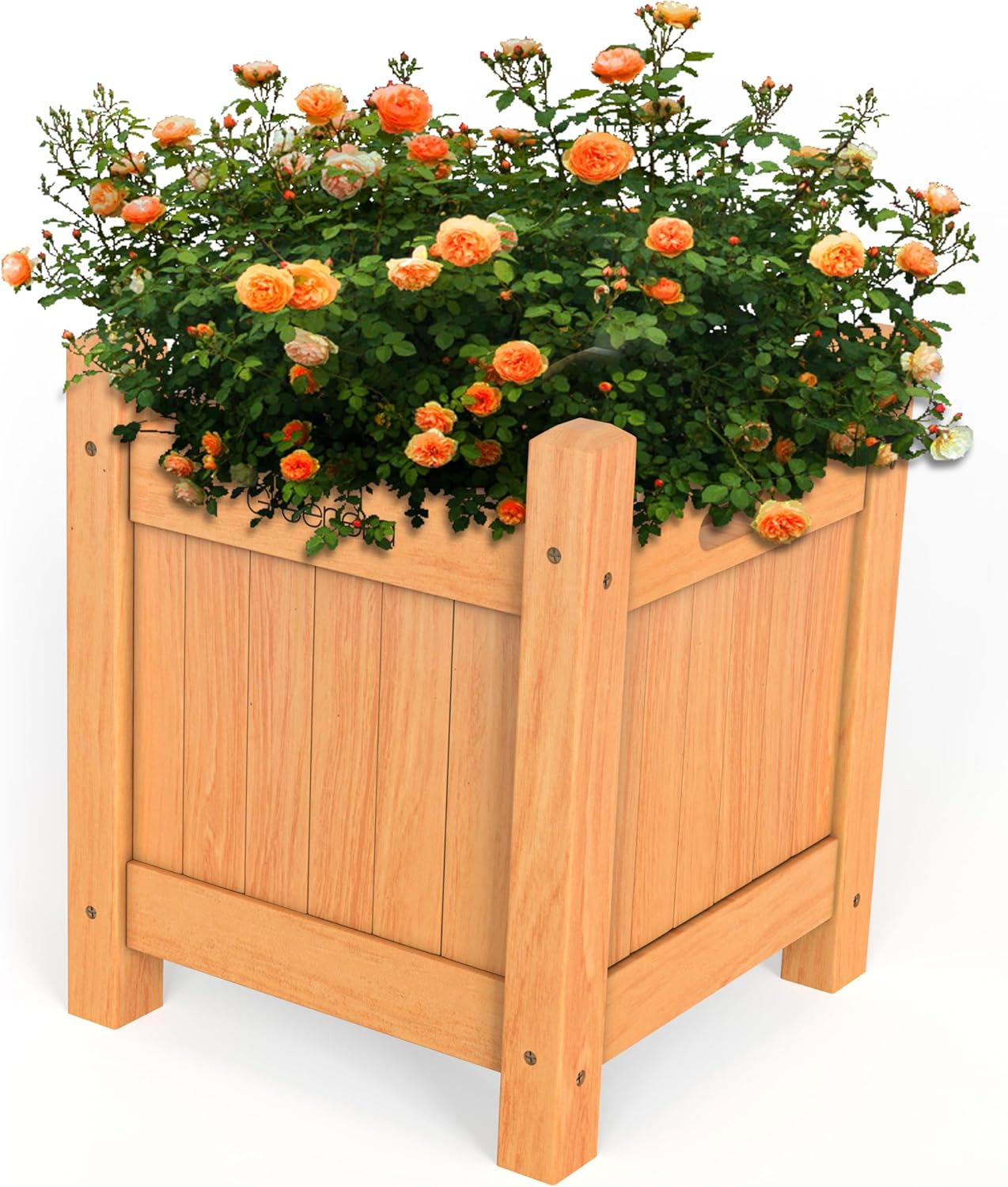 Wooden Garden Planters Outdoor Plants Flowers Pot Square Rectangular Display