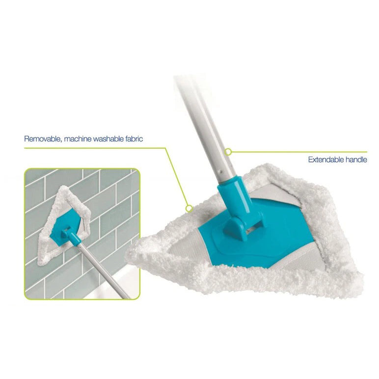 Telescopic Triangle Mop Microfibre Bathroom Kitchen Shower Tile Glass Cleaning