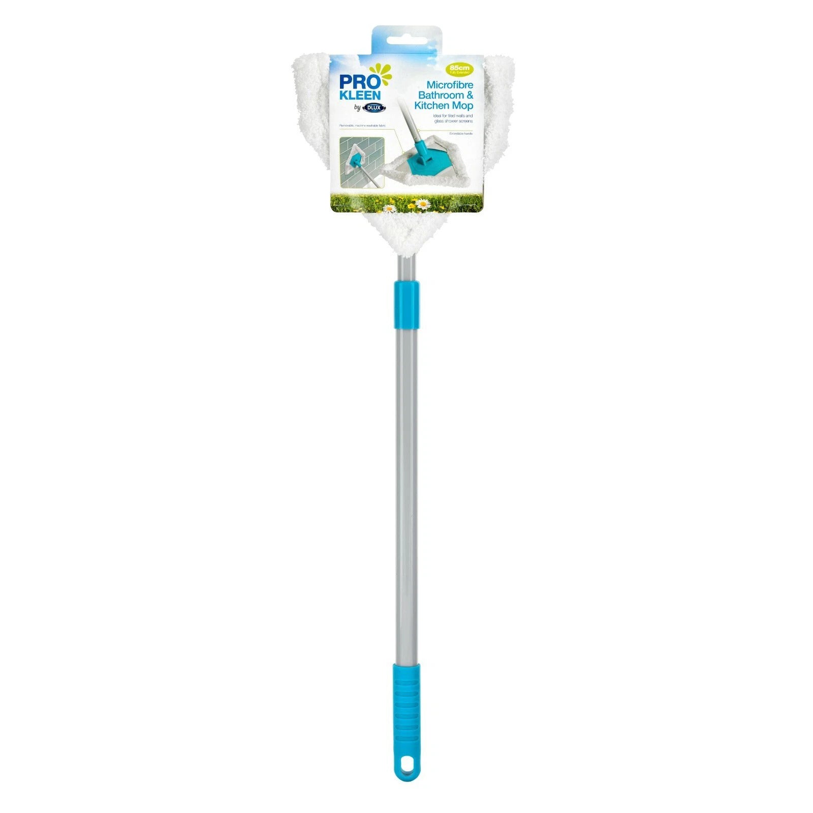 Telescopic Triangle Mop Microfibre Bathroom Kitchen Shower Tile Glass Cleaning