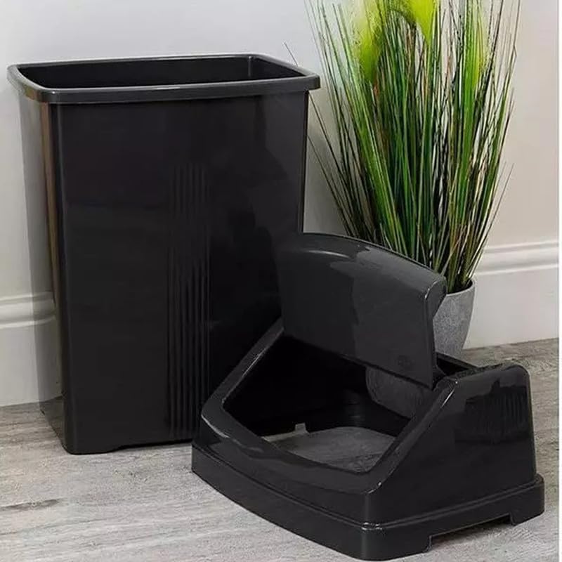 25L Premium Plastic Family Kitchen Top Rubbish Waste Swing Lid Bin Trash Basket