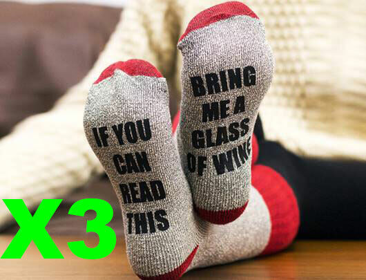 Bring Me Beer / Bring Me Wine Christmas Novelty Socks Secret Santa Present UK