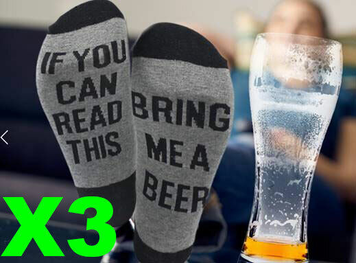 Bring Me Beer / Bring Me Wine Christmas Novelty Socks Secret Santa Present UK