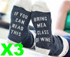 Bring Me Beer / Bring Me Wine Christmas Novelty Socks Secret Santa Present UK