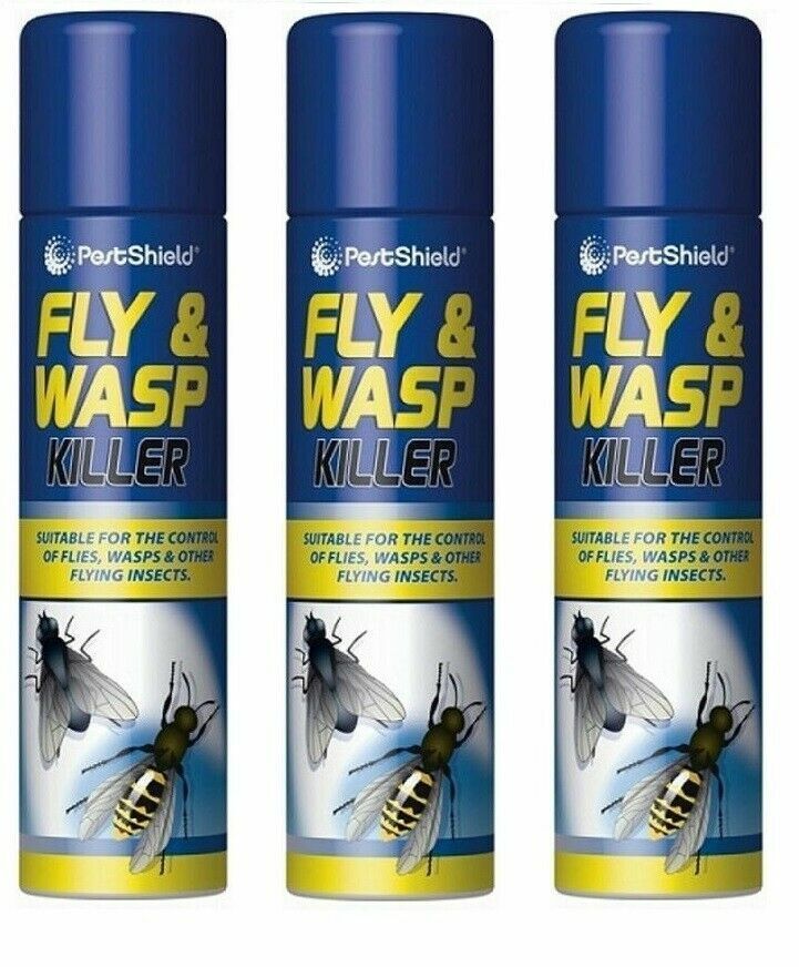 Fly Wasps Bee Insect Bug Killer Insecticide Fast Acting Spray Aerosol - 300ml UK