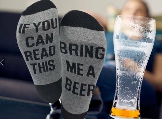 Bring Me Beer / Bring Me Wine Christmas Novelty Socks Secret Santa Present UK