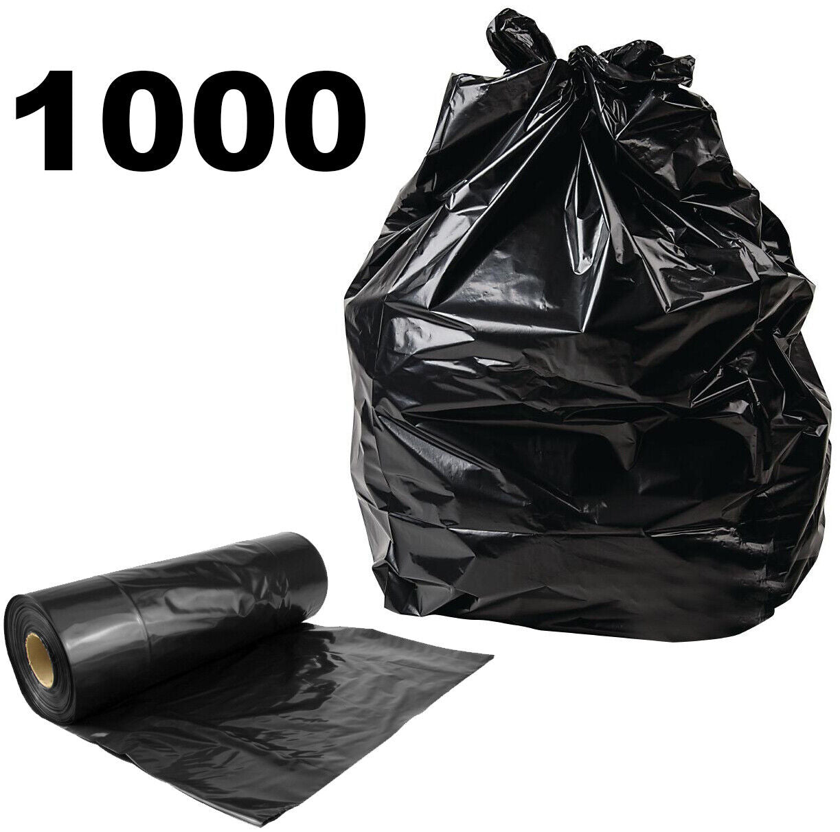 Heavy Duty Black Refuse Sacks Strong Bin Liners Dustbin Bags - 100 200 400 1000