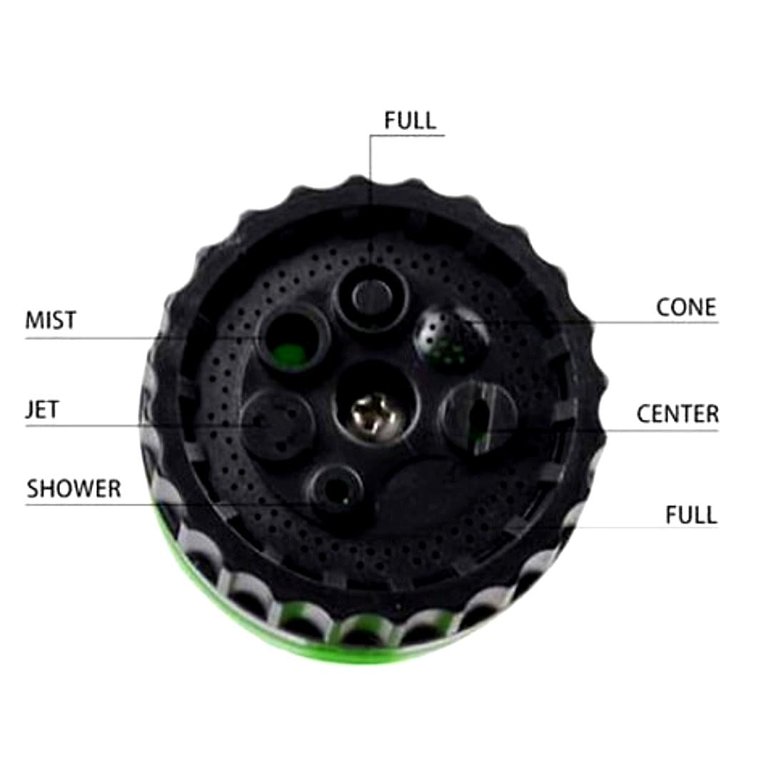 10m Garden Hose Pipe with 7 Spray Gun Settings Stand Tap Connector Watering