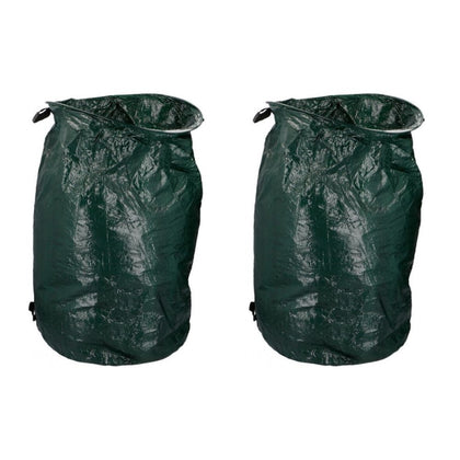 2x 120L Heavy Garden Waste Bag Refuse Sack Leaf Leaves Weeds Carry Handle Strong