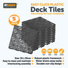 Interlocking Plastic Garden Tiles Decking Nonslip Floor Lawn Outdoor Tiles 5/10